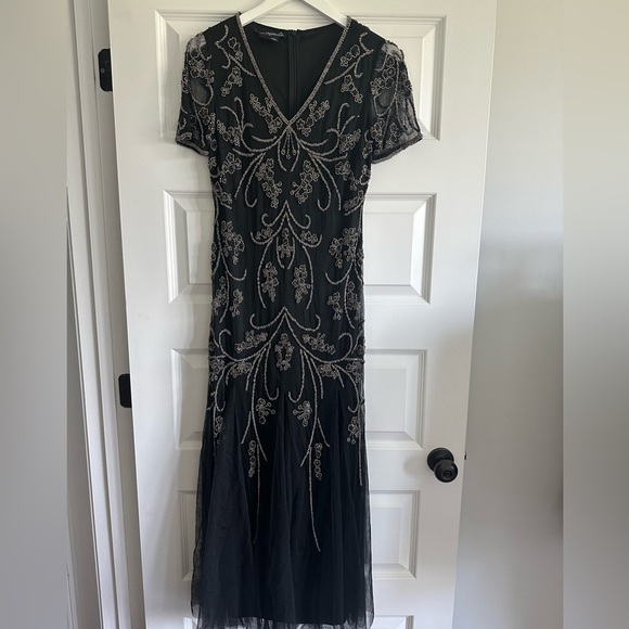 Pisarro Nights Dresses & Skirts - Pisarro Nights Black Beaded Gown